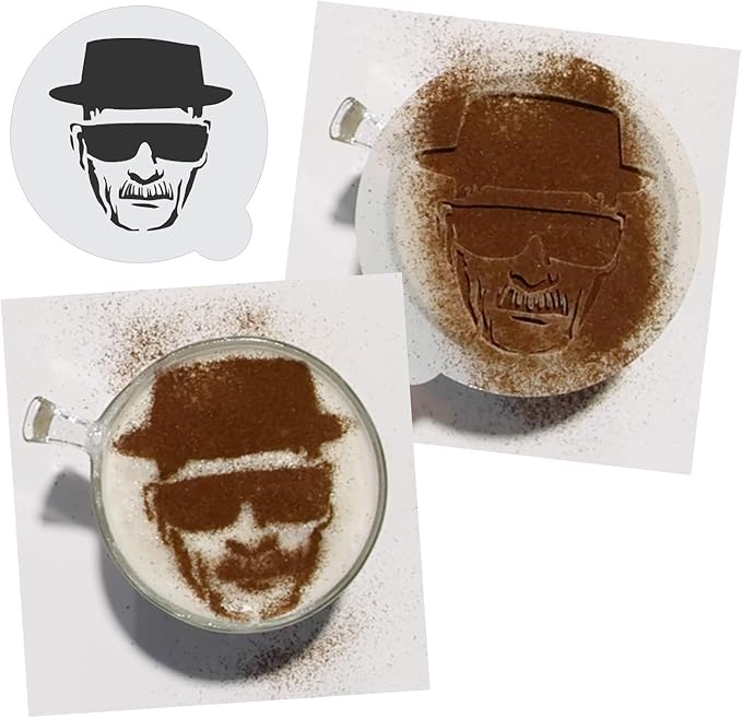 Stencil Stop Custom Coffee Stencil - Customizable for Business Logos, Faces, Images - 14 Mil Mylar Plastic (3 x 3 inches - 10 Pack)