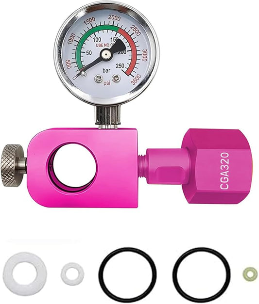 Co2 Refill Adapter for Soda Terra Makers,Quick Fill Kit for Pink Cylinders,Co2 Exchange Carbonator Fill Station Compatible with DUO Terra Art Soda Machine