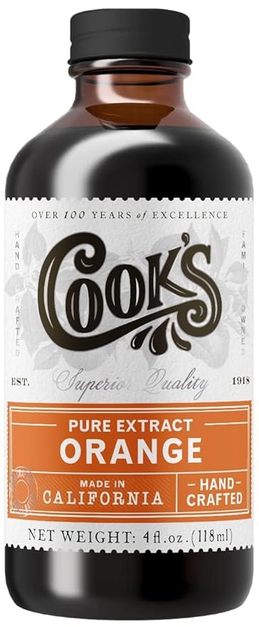 Cook's Pure Orange Extract From Florida Oranges | For Ice Cream, Cakes, Breads, Cookies and Drinks, 4 oz