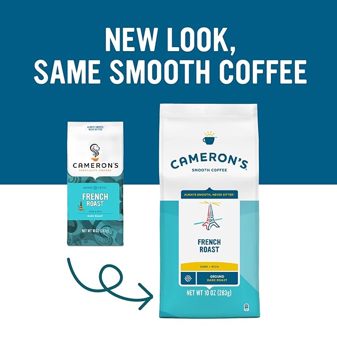 Cameron's Coffee Roasted Ground Coffee Bag, French Roast, 10 Ounce