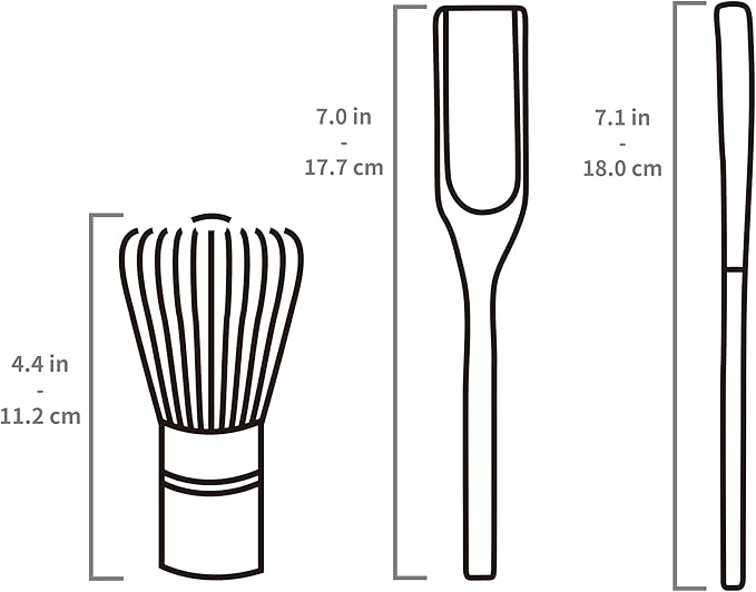 TEANAGOO Matcha Whisk Set, Bamboo Matcha Whisk (Chasen), 3 Pcs Traditional Starter Matcha Set, Scoop (Chashaku) Tea Spoon, Matcha Accessory, Bamboo Whisk For Matcha Tea (100prongs)