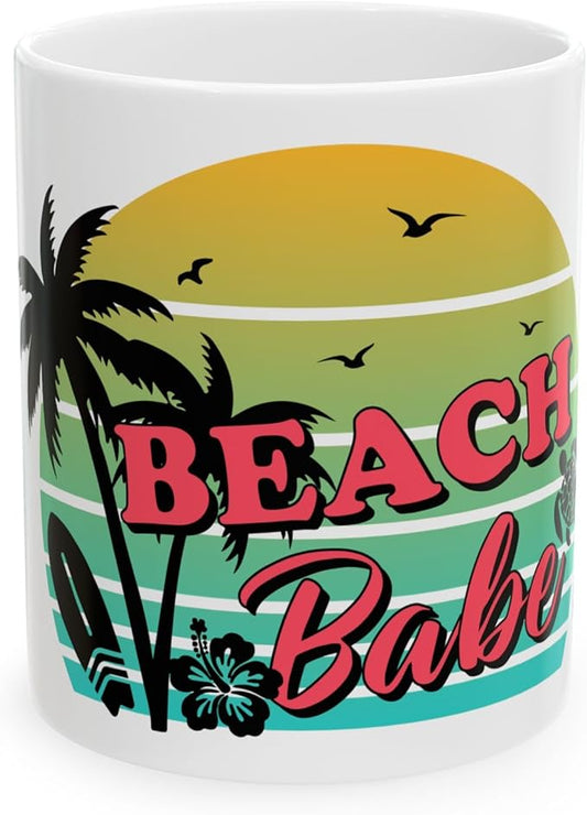 11 OZ Novelty Coffee Mugs - Christmas Gift (Beach Babe Theme)