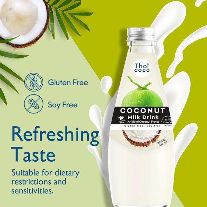 Thai Coco - Original Coconut Milk Drink with Nata De Coco - 9.8 fl. oz. 12 Pk