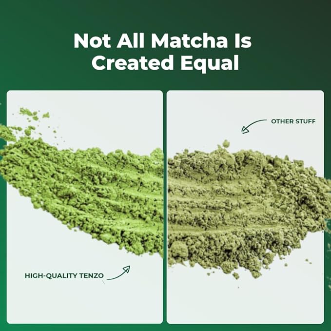 Tenzo Single Serve Matcha Green Tea Powder - Matcha Power Single Serve Sticks - Ceremonial Grade - Organic Matcha Green (10 Count)