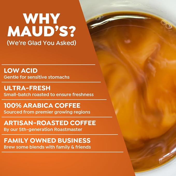 Maud's Decaf Pumpkin Spice Flavored Coffee Pods, 72 ct, Medium Roast Flavored Coffee in Recyclable Single Serve Pods – 100% Arabica Beans, Compatible with Keurig K Cups Maker
