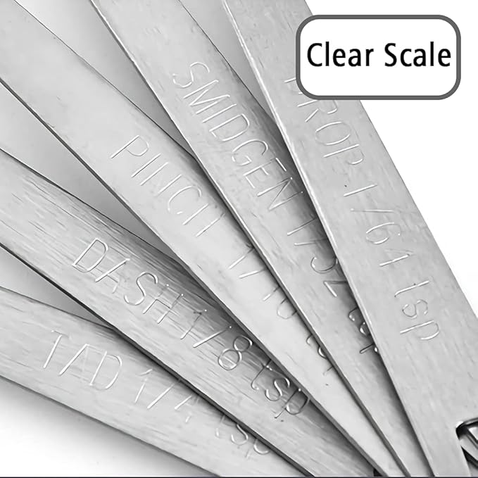 2PCS 1/6 Teaspoon(1/6tsp, 0.83ml) Single Tiny Measuring Spoon, Small Individual Stainless Steel Measure Spoons Only
