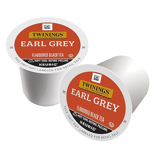 Twinings Earl Grey Black Tea K-Cup Pods for Keurig, 56 Count (Pack of 1), Flavoured with Citrus & Bergamot, Caffeinated, Enjoy Hot or Iced
