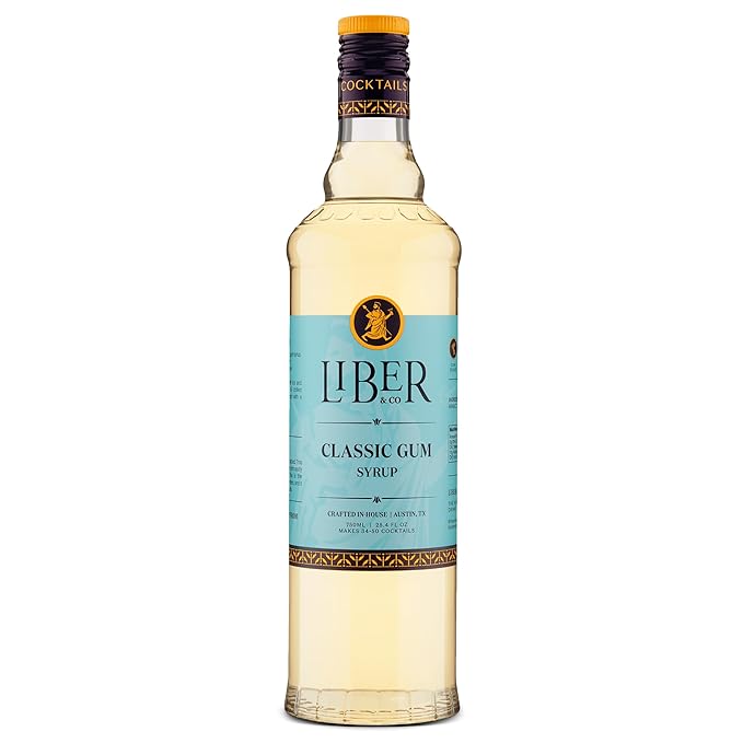 Liber & Co. Classic Gum Syrup (25.4 oz) - The Superior Simple Syrup with Pure Cane Sugar & Natural Gum Arabic - Essential for Authentic Old Fashioneds, Sazeracs & Classic Cocktails