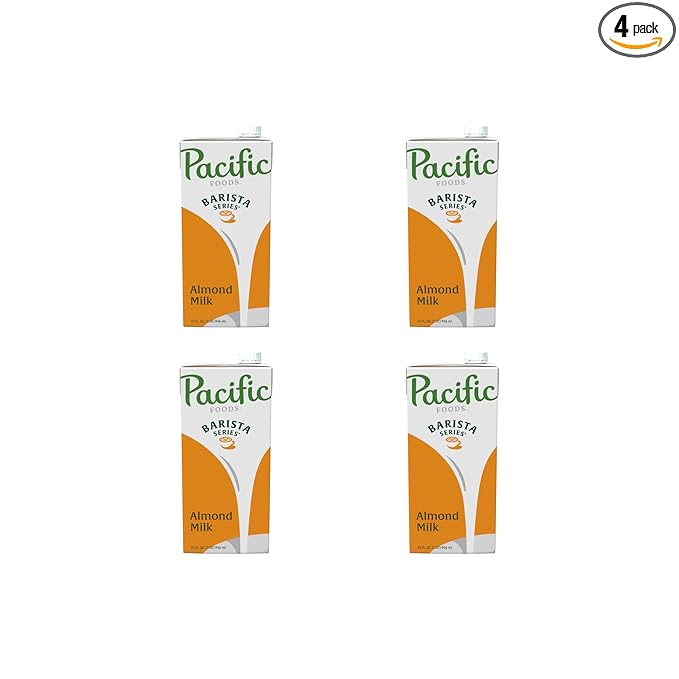 Pacific Foods Barista Series Original Almond Milk, Plant Based Milk, 32 oz Carton (Pack of 4)