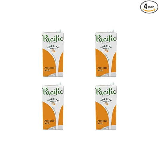 Pacific Foods Barista Series Original Almond Milk, Plant Based Milk, 32 oz Carton (Pack of 4)