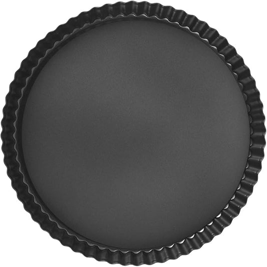 Yosoo Round Nonstick Quiche Pan, Tart Pan Quiche Pan Thickening Nonstick Deep Baking Dish Pie Plate with Removable Bottom(13inch)