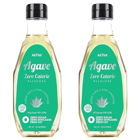 ALTist Allulose Syrup Sweetener – Zero Calorie Liquid Sugar Alternative, Keto, Vegan, Non-GMO, Plant-Based | 1:1 Sugar Replacement, No Net Carbs, Zero Fat, 17.7 fl oz x 2 Bottle - Agave
