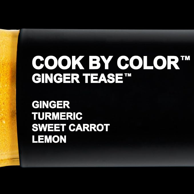 Cook by Color: Ginger Tease, Flavored Organic Agave Syrup Liquid Sweetener, Light Agave Nectar for Cocktails, Teas, Coffee, Smoothies & Cooking, Vegan, Low Carb, 350 ml Bottle, 11.8 fl oz