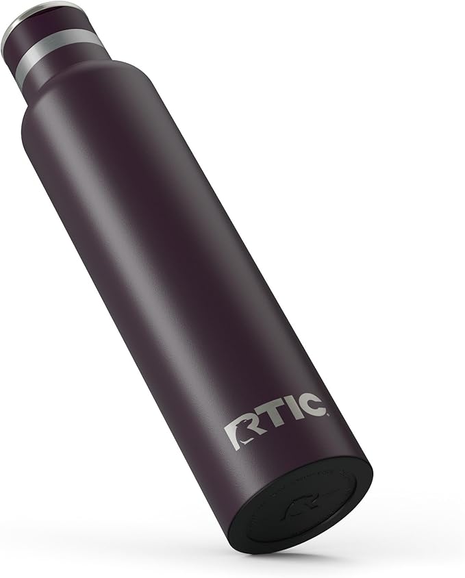 RTIC 26oz Journey Bottle Metal Stainless Steel Vacuum Insulated, BPA Free, Reusable, for Water, Hot and Cold Drinks, Travel, Sports, Camping, Plum
