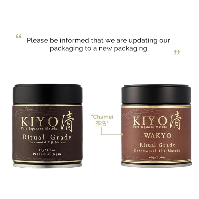 Kiyo Matcha Ritual Grade Wakyo Ceremonial Uji Matcha - Pure Japanese First Harvest Ceremonial Grade Matcha Green Tea Powder from Uji, Japan (40g/1.4oz)
