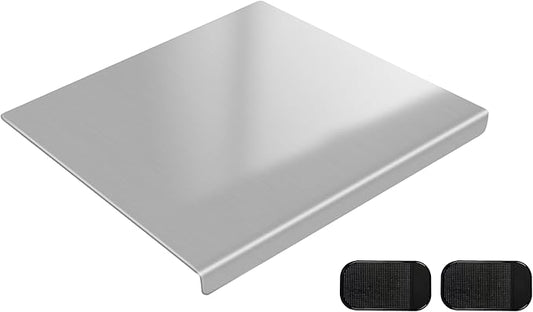 304 Stainless Steel Cutting Board with 2 Pack Non-Slip Mats, Yoposeo Heavy Duty Baking Cutting Chopping Boards for Kitchen, Meat, Fruits, Vegetables, Bread and Baking (15.7" X 11.8"/ 40 X 30cm)