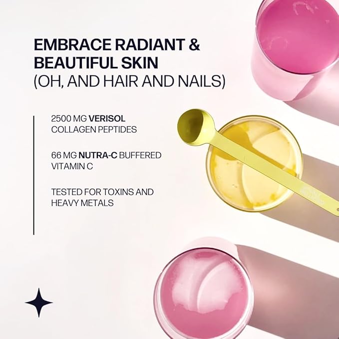 Sparkle Wellness VERISOL Bioactive Hydrolyzed Collagen Peptides | Collagen Powder Supplement with Vitamin C for Skin, Hair & Nail Health | Skin Boost (Orange) [50-Serves]