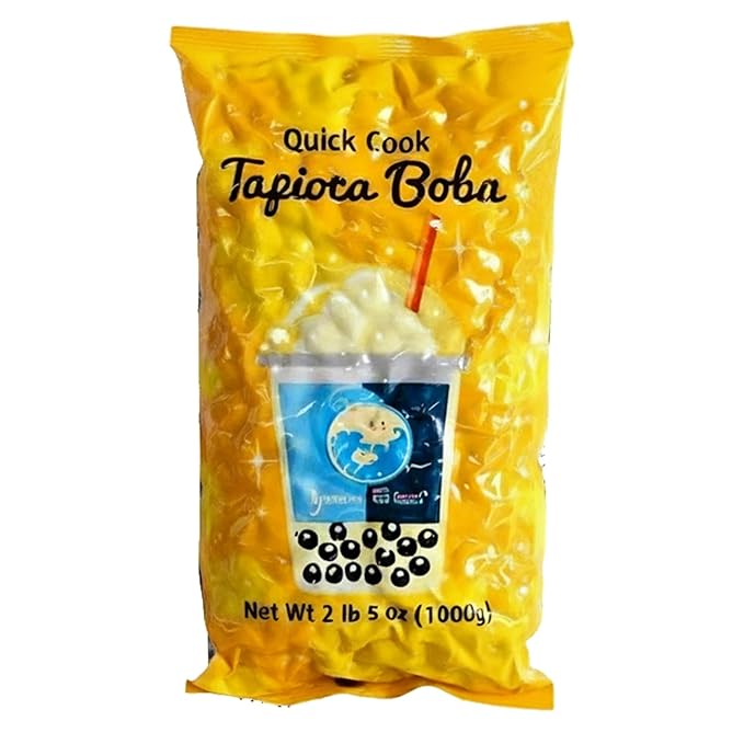 Black Tapioca Boba Pearls for Bubble & Milk Tea Unsweetened - 2.2 Lbs 20-30 Servings - Premium Chewy Black Tapioca Boba Bubbles For Beverages & Dessert Toppings For Pro Tea & Coffee Shops & Home Use