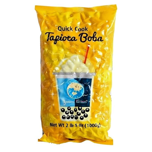 Black Tapioca Boba Pearls for Bubble & Milk Tea Unsweetened - 2.2 Lbs 20-30 Servings - Premium Chewy Black Tapioca Boba Bubbles For Beverages & Dessert Toppings For Pro Tea & Coffee Shops & Home Use