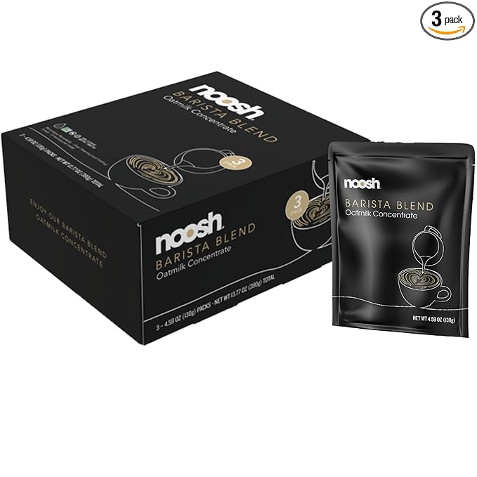 NOOSH Oatmilk Concentrate - Oat Milk Powder - Each Pack Makes 1qt - Great for Foaming and Steaming - Perfect for Hot or Cold Beverages – 4.59oz (3 Pack)