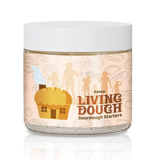 Living Dough - Paleo Sourdough Starter - Gluten free Organic Sourdough Starter Culture for Baking - For Grain Free Artisanal Bread, Pizza Dough, Waffles & More