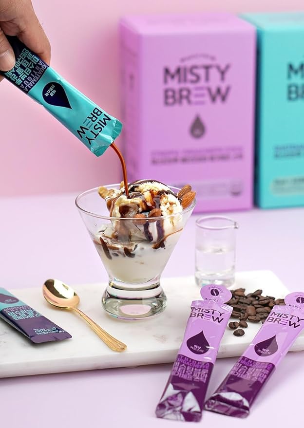 Cold Brew Coffee Concentrate liquid, Single Serve Coffee Sticks, MistyBrew, Imported from Korea, Premium coffee (10 stickes, Yirgacheffe)