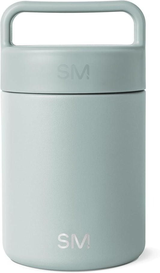 Simple Modern Food Jar for Hot Food | Reusable Stainless Steel Vacuum Insulated Leak Proof Lunch Storage for Smoothie Bowl, Soup, Oatmeal | Provision Collection | 12oz | Sea Glass Sage