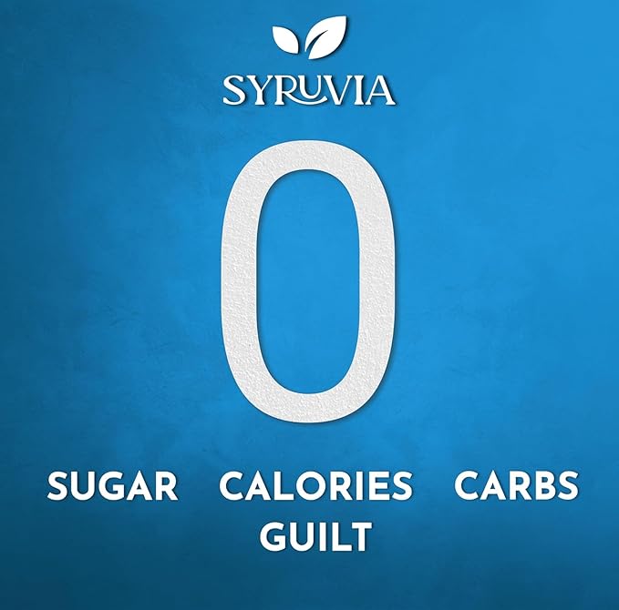 Syruvia Sugar Free Coffee Syrup, Almond Flavored Syrup for Drinks, Lattes, and Desserts – 25.4 fl oz