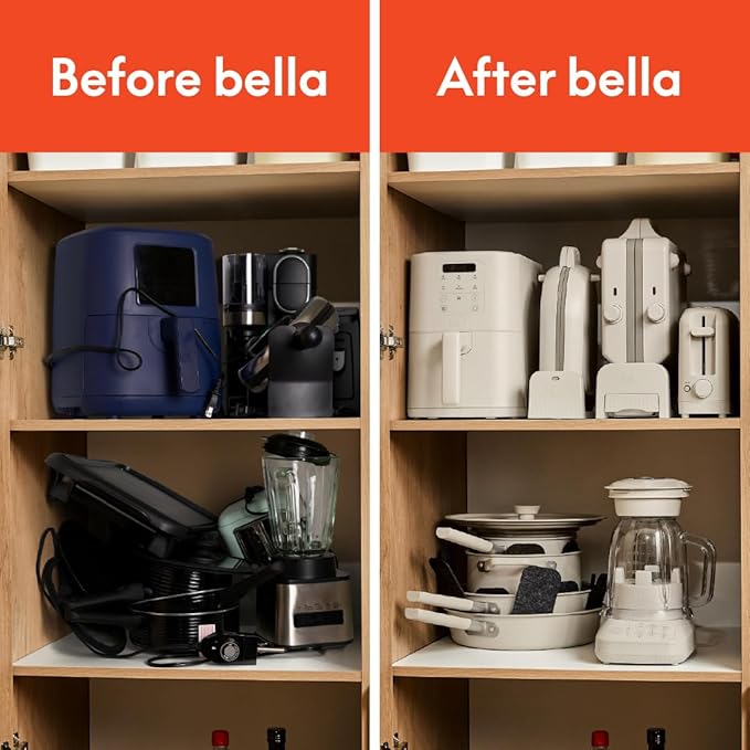 bella 10 Speed Countertop Blender, Juicer & Smoothie Maker, Fits-anywhere™ Kitchenware, Slim Flip & Store Design, Dishwasher Safe 48oz Capacity Pitcher & Lid, Stainless Steel Blade, 450 Watt, Plum