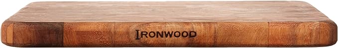 Ironwood Oslo End Grain Square Utility Cutting Board, One Size, Acacia Wood, Brown