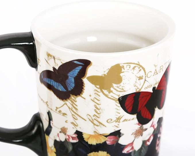 Topadorn Ceramic Travel Mug 17 oz. Coffee Latte Cup with Sealed Lid and Gift Box, Perfect for Coffee and Tea, 2 pack