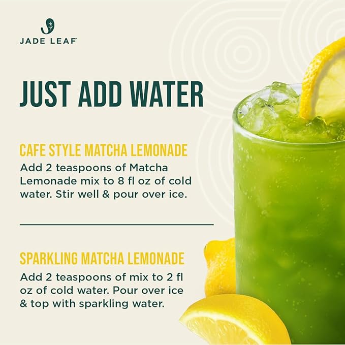 Jade Leaf Matcha Organic Premium Ceremonial Grade Matcha Green Tea Powder - Japanese - Culinary, Ingredient, Ceremonial Barista Teahouse, Latte, Collagen, 5.8 Ounce (Pack of 1), Matcha Lemonade