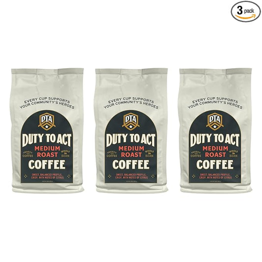 Duty to Act Medium Roast Whole Bean Coffee, 2 lbs (Pack of 3)