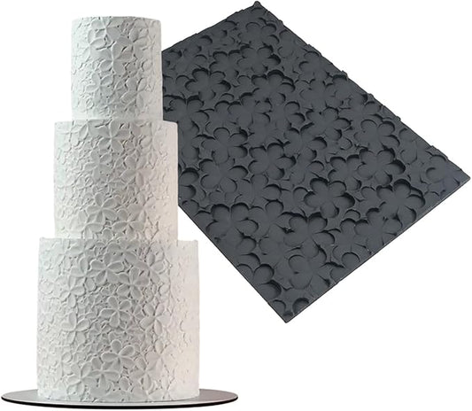 mostsom Silicone Lace Cake Mold Flower Impression Mat for Baking, Non-Stick Flexible Silicone Decorating Mat for Cakes, Cookies, Pastry, Chocolate, Fondant - Dishwasher Safe (E_ Flower)