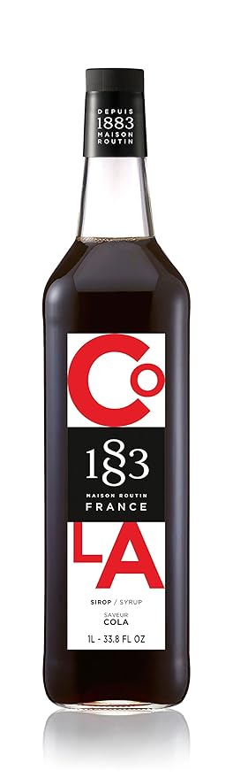 1883 Cola Syrup for Drinks, Made in France, 1 Liter Glass Bottle
