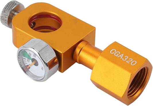 Yosoo Health Gear CO2 Refill Adapter with Pressure Gauge for Soda Maker Quick Fill Kit Compatible with DUO Terra Art Carbonator CO2 Cylinders Efficient Soda Refill Accessory for Carbonation