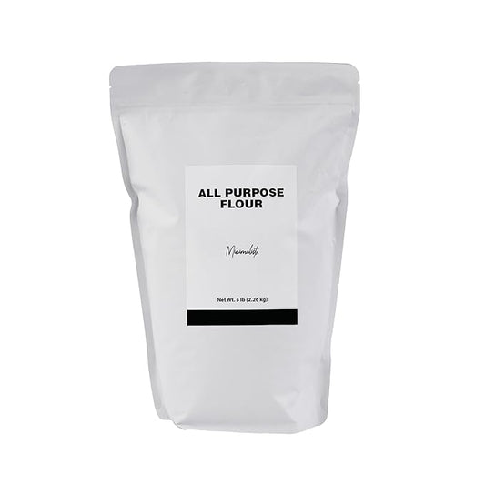 Minimalist All Purpose Flour, Ideal for Baking and Cooking, Packaged in a Refillable Bag (5 Pound)