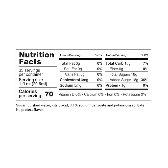 LAVA Premium Simple Syrup, 33.8oz (1-Liter) Made with 100% Sugar, No Artificial Sweeteners, Flavors, or Colors, 33.8oz (1-Liter, 2-Pack)