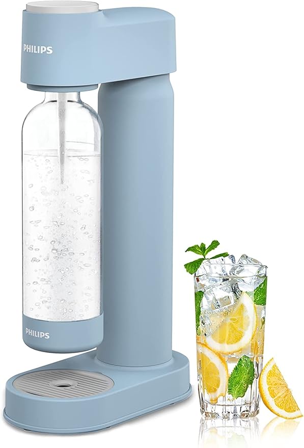 PHILIPS ADD4901BLO/37 Sparkling Water Maker Soda Maker Soda Streaming Machine for Carbonating with 1L Carbonating Bottle, Seltzer Fizzy Water Maker, Compatible with 60L CO2 Carbonator(NOT Included)