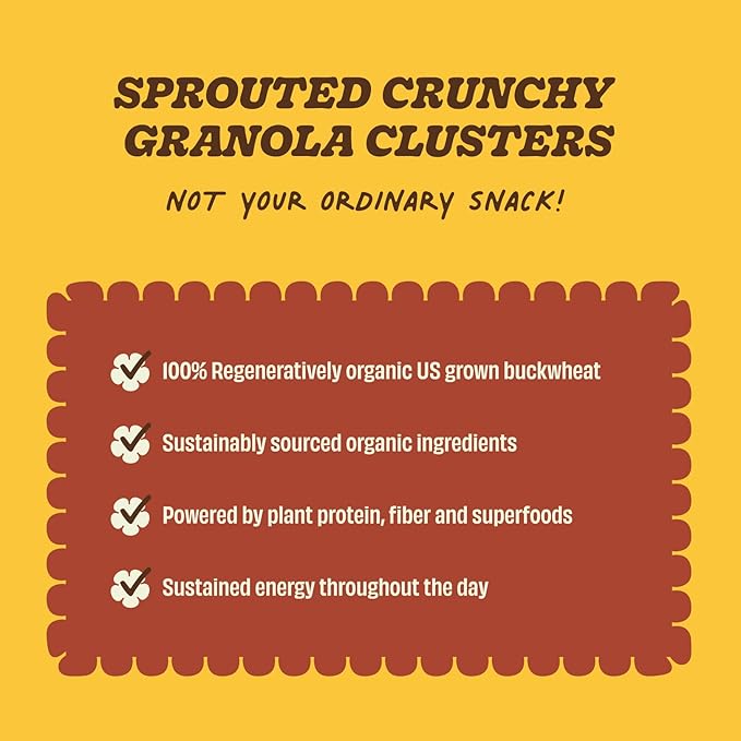 Clusterbucks Superfood Clusters – Grain-Free, Keto-Friendly Snack Bites with Regeneratively Grown Sprouted Buckwheat– Gluten-Free, Low-Carb, Organic Healthy Snack (3-Pack, Everything Bucks)