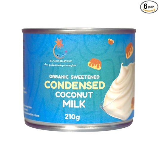 Islands Harvest Sweetened Condensed Coconut Milk Pack of 6 | Gluten-Free, Non-GMO, Vegan Coconut Milk | Rich and Tasty Coconut Flavor Milk | No Added Artificial Flavors, Colors and Preservatives