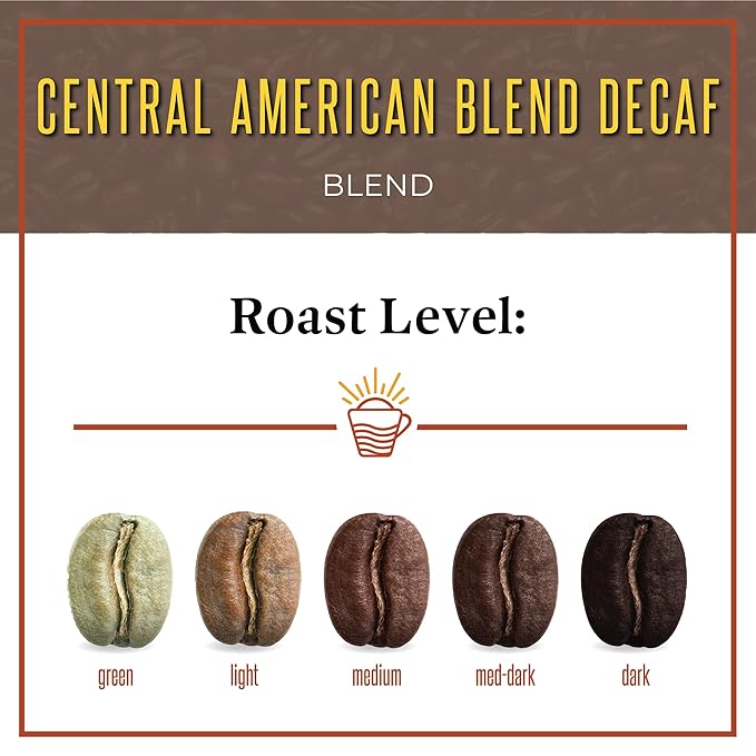 San Diego Coffee DECAF Central American Blend, Medium Roast, Whole Bean Coffee, 16-Ounce Bag Café en grano tostado descafeinado