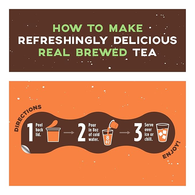 Promise Tea by Java House - Cold-Brewed Tea Concentrate Pods - Ethically Sourced - Mango Black Lightly Sweet Tea - Pack of 48