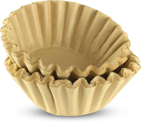 12 Cup Large Coffee Filters - (9.75" x 4.5") (Natural Unbleached, 500)