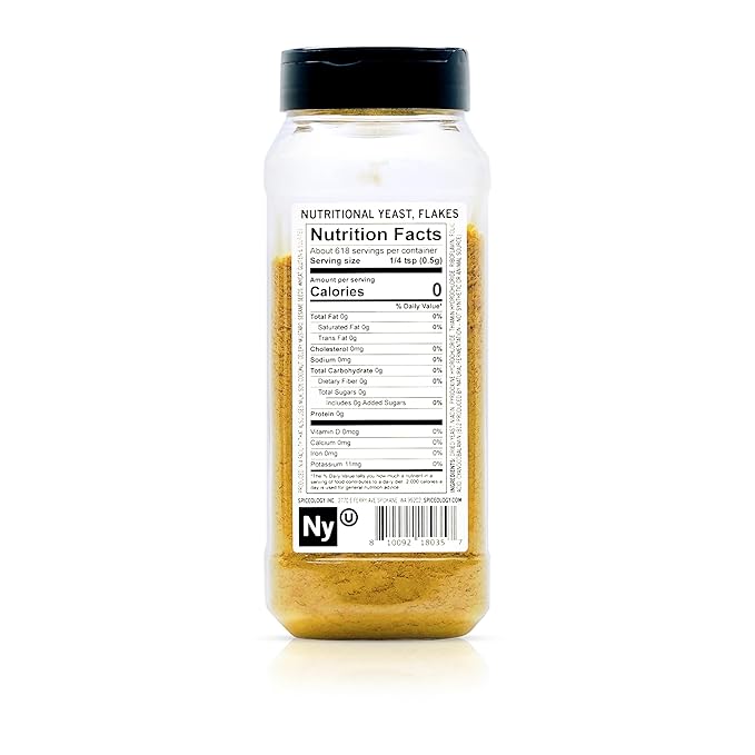 Spiceology – Nutritional Yeast Flakes – Vegan Cheese Substitute & Seasoning – Gluten Free, Plant-Based Protein for Popcorn, Pasta, Sauces & More – Pantry Staple Nooch – 10.9 oz