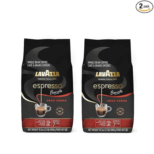 Lavazza Gran Crema Espresso, 2.2-Pound - Pack of 2 (Packaging May Vary)