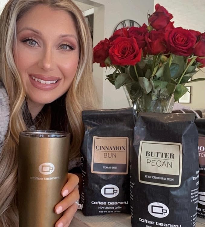 Cinnamon Bun Decaf Coffee by Coffee Beanery | 12oz Flavored Decaf Coffee Ground Medium Roast Coffee | 100% Specialty Arabica Coffee Ground | Gourmet Coffee | Flavored Ground Coffee Medium Roast