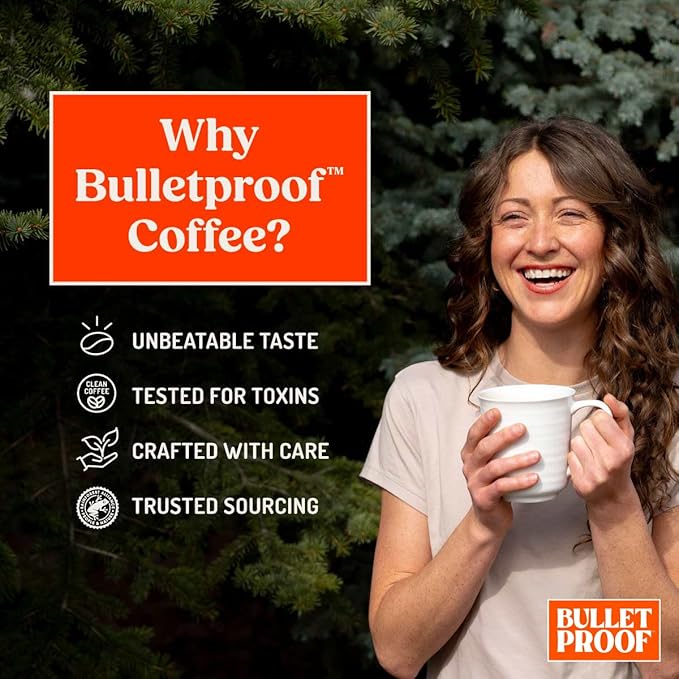 Bulletproof Original Medium Roast Whole Bean Coffee, 5 Pounds (bulk), 100% Arabica Beans, Clean Coffee Tested for Toxins, Packaging May Vary