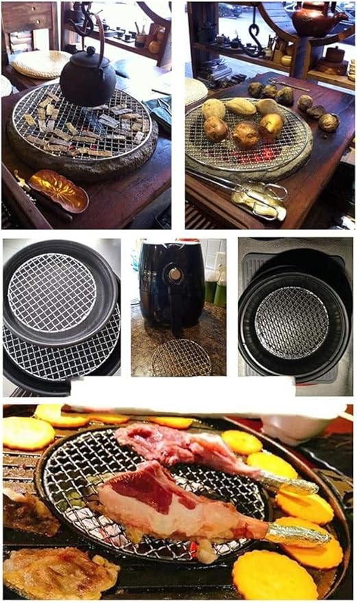 8.3" Round Cooling Rack Baking 304 Stainless Steel Versatile Steaming Grilling Fit Air Fryer,Cake Pan, Oven