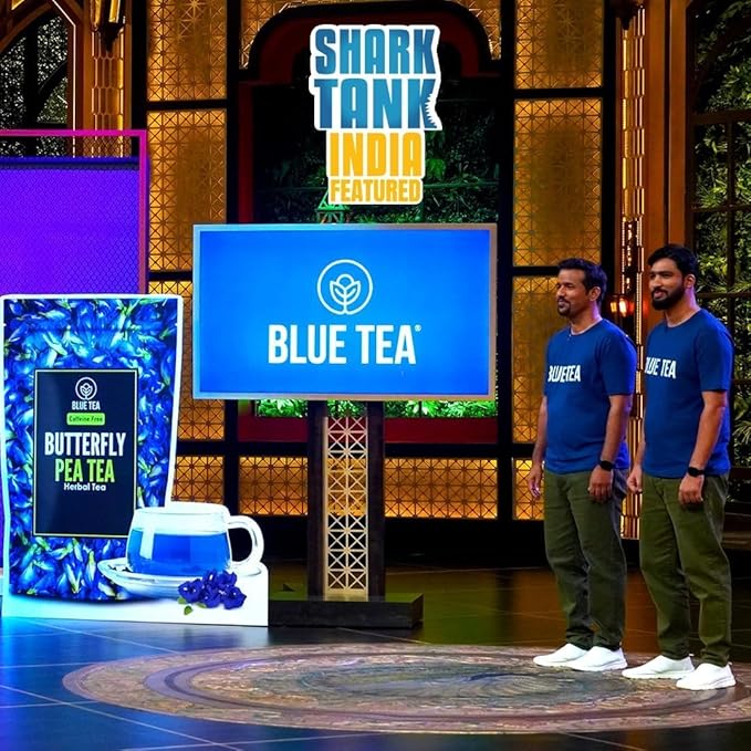 BLUE TEA - Flower Tea Combo - 4.05 Oz (Pack of 5) | VARIETY PACK | Combo Pack - Caffeine Free - Flower Based - Caffeine Free - Vegan - Non-Bitter - Non-GMO | Pet Jar Packs - Gift Box
